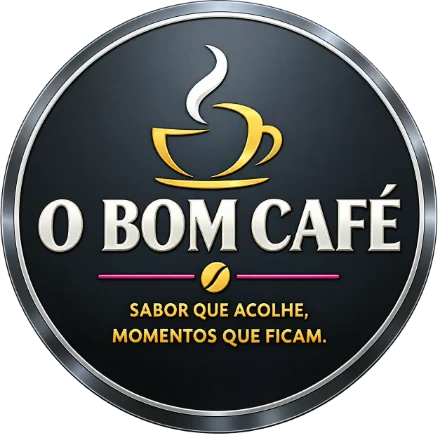 Logotipo O Bom Café — Sabor que acolhe, momentos que ficam